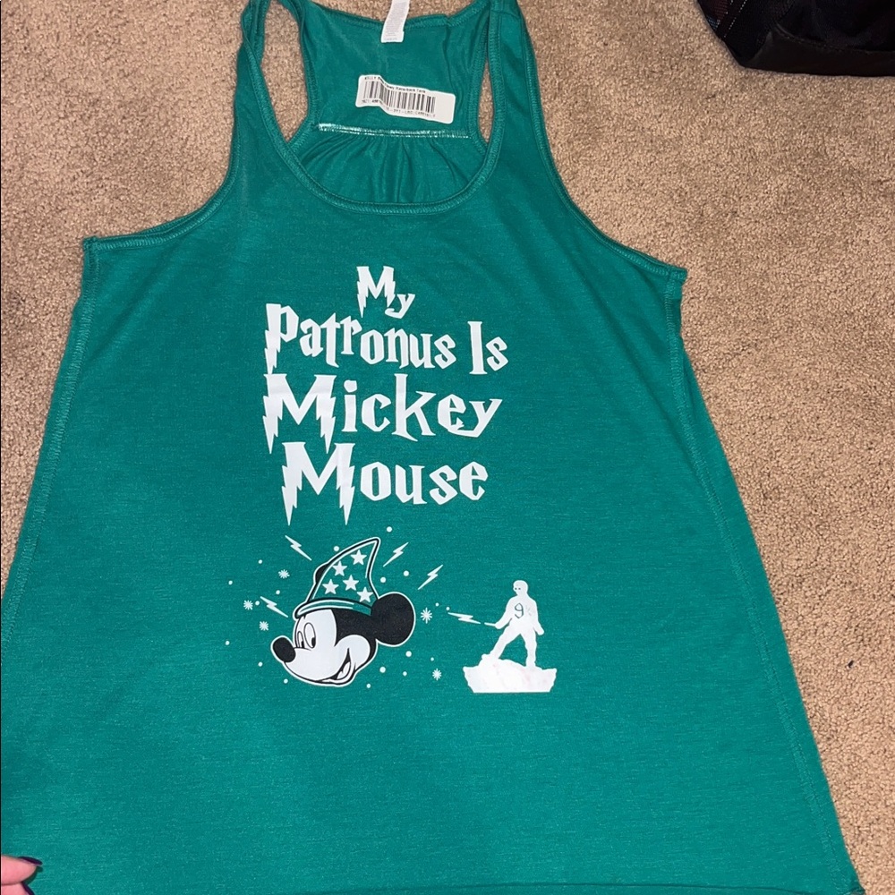 Bella Canvas Mickey Mouse/Harry Potter Kelly Green Racerback Tank